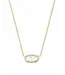 Kendra Scott Elisa Gold Pendant Necklace in Ivory Mother-of-Pearl