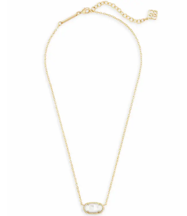 Kendra Scott Elisa Gold Pendant Necklace in Ivory Mother-of-Pearl