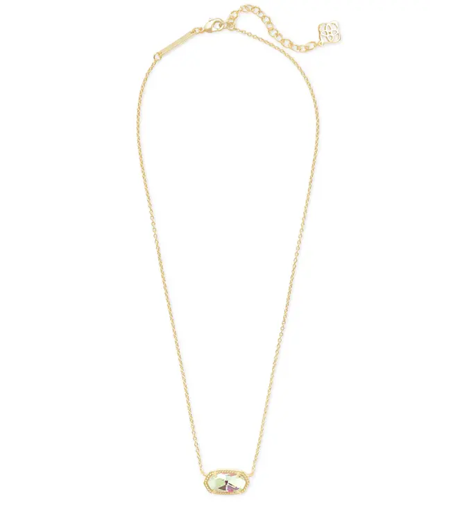 Kendra Scott Elisa Gold Pendant Necklace in Dichroic Glass