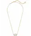 Kendra Scott Elisa Gold Pendant Necklace in Iridescent Drusy