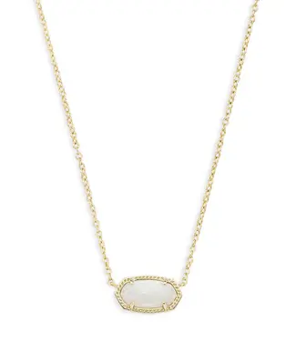 Kendra Scott Design Kendra Scott Elisa Gold Pendant Necklace in White Kyocera Opal