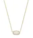 Kendra Scott Elisa Gold Pendant Necklace in White Kyocera Opal