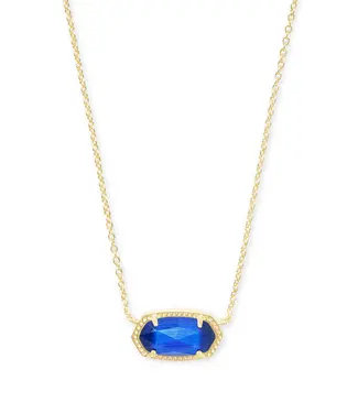 Kendra Scott Design Kendra Scott Elisa Gold Pendant Necklace in Cobalt Cat's Eye