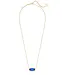 Kendra Scott Elisa Gold Pendant Necklace in Cobalt Cat's Eye