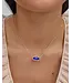 Kendra Scott Elisa Gold Pendant Necklace in Cobalt Cat's Eye