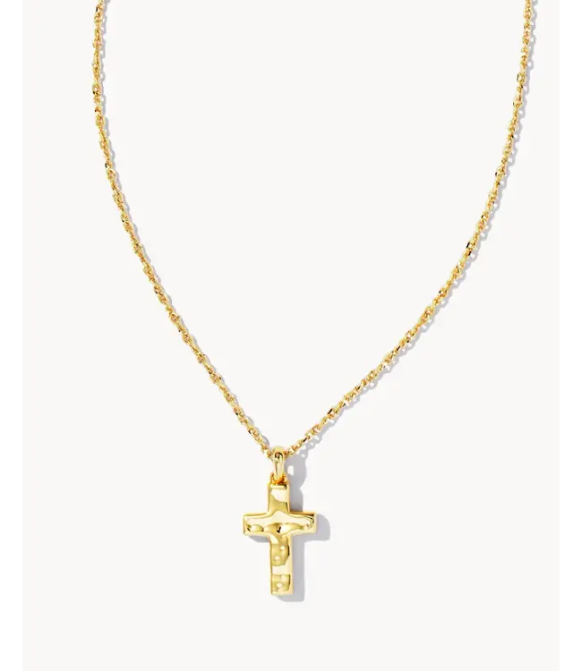 Kendra Scott Cross Pendant Necklace in Gold