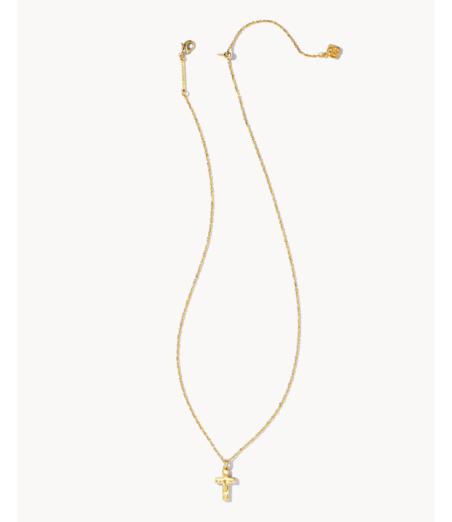 Kendra Scott Cross Pendant Necklace in Gold