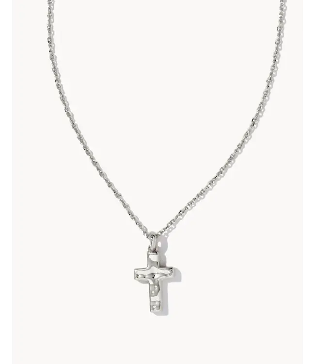 Kendra Scott Cross Pendant Necklace in Silver