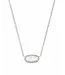 Kendra Scott Elisa Silver Pendant Necklace in Ivory Mother-of-Pearl