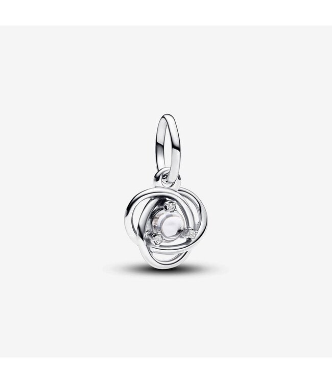 Pandora April Clear Eternity Circle Dangle Charm FINAL SALE
