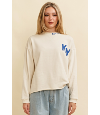Cloud Ten Kentucky Cream Pullover Sweater