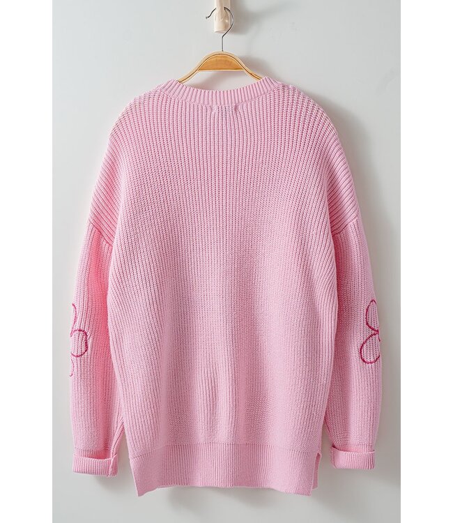 Frances Pink Flower Sweater