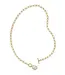 Kendra Scott  Daphne Convertible Gold Link & Chain Necklace in White Opalescent Resin