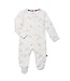 White Serene Safari Modal Magnetic Footie 0-3M
