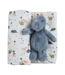 Dino Swaddle & Rattle Set