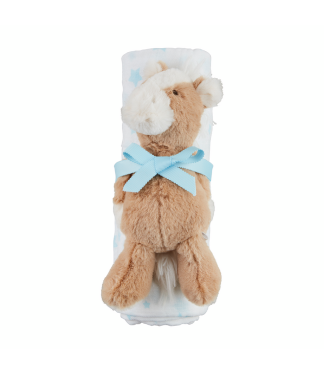 Stars Swaddle & Rattle Set