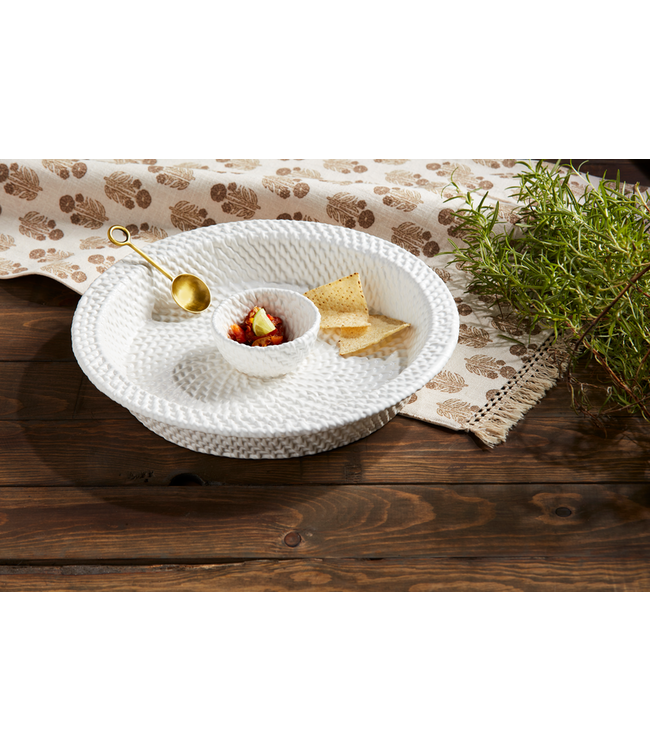 Woven Ceramic Chip & Dip Set