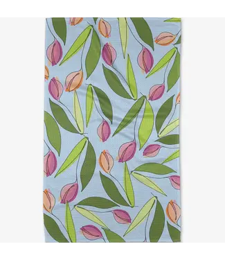 Geometry Geometry May Flowers Tea Towel