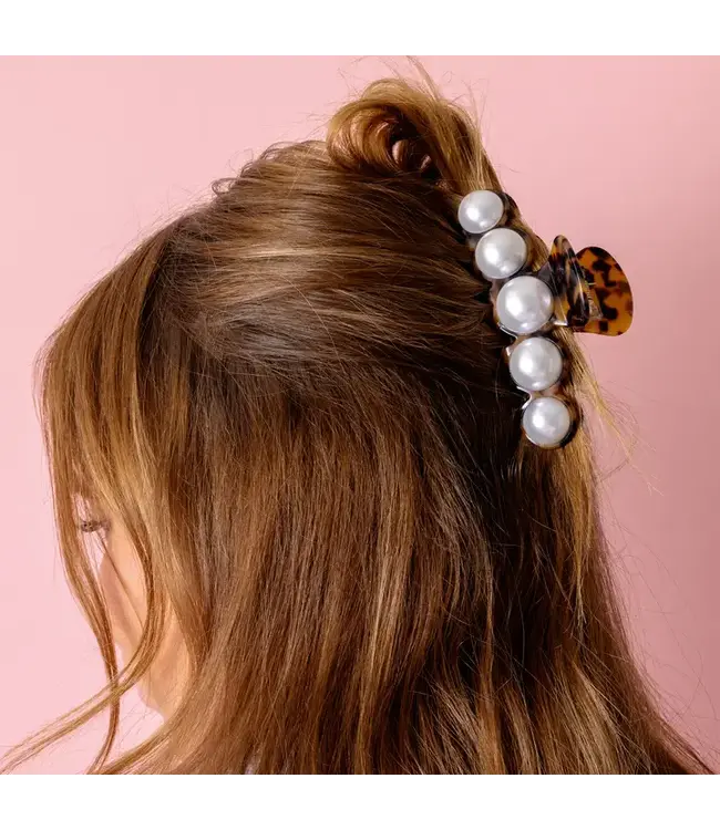 Brown & Black Tortoise Large Hair Clip