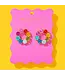 Paige Circle Colorful Gems Earrings