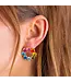 Paige Circle Colorful Gems Earrings