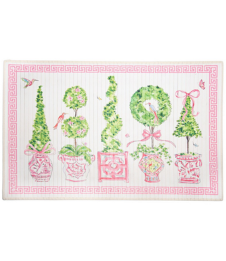 Pink Boxwood Bamboo Mat