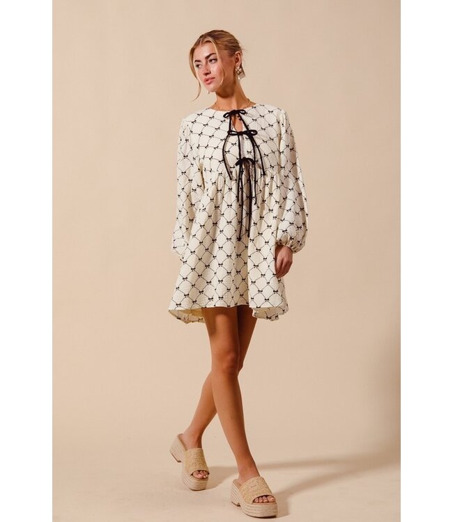 Grace Cream Bow Ribbon Dress