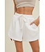 Millie White Scuba Shorts