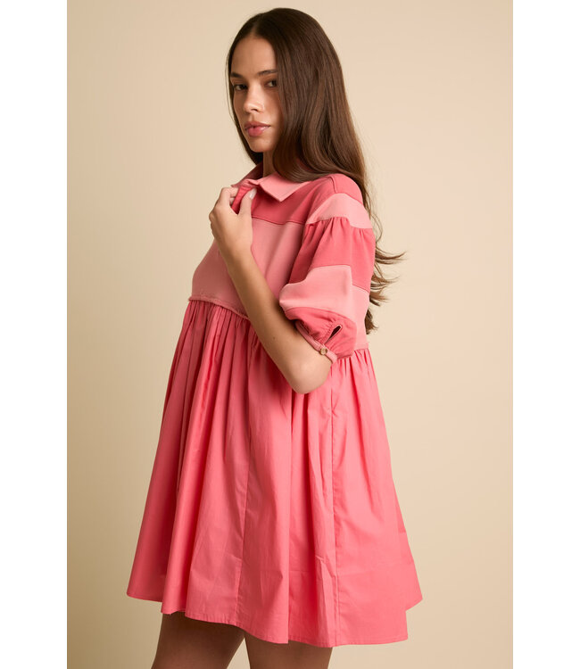 Summer Coral Rose Dress