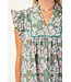 Remi Green Floral Blouse