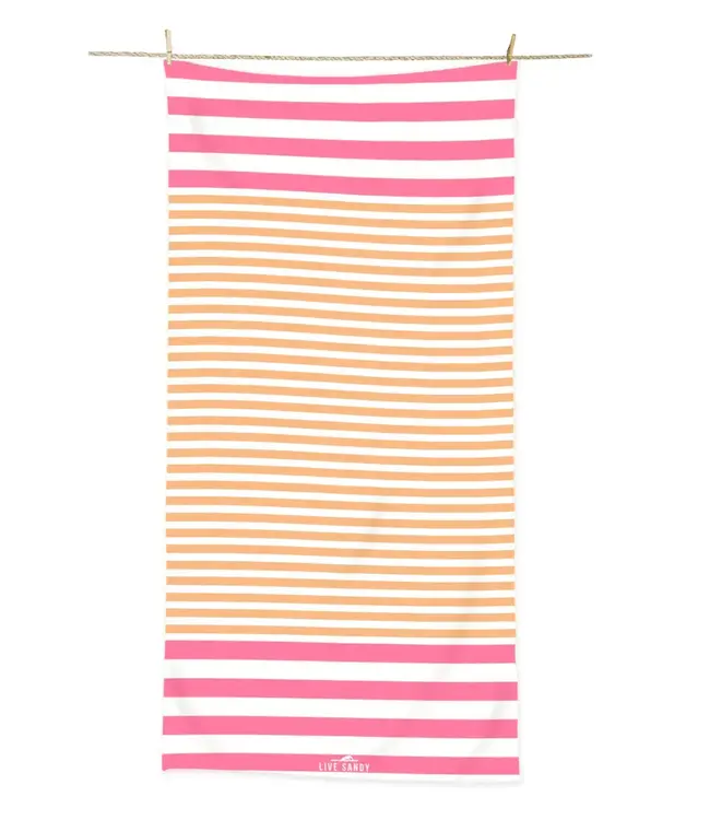 Live Sandy Peach Beach Microfiber Beach Towel