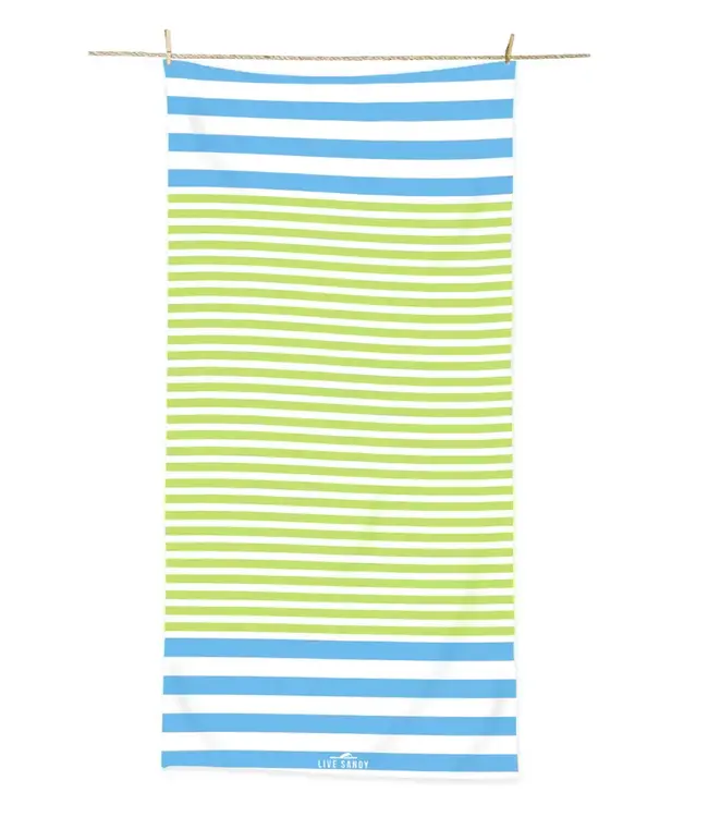 Live Sandy Key Lime Sky Microfiber Beach Towel
