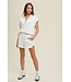 Millie White Scuba Shorts