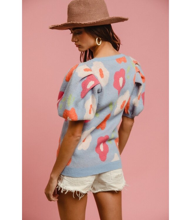 Iris Floral Sweater Top