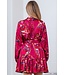Alexandra Magenta Belted Dress
