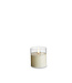 Clear Glass Ivory Pillar Candle 3.5 x 4"