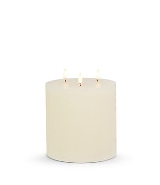 Ivory Triflame Candle 6 x 6"