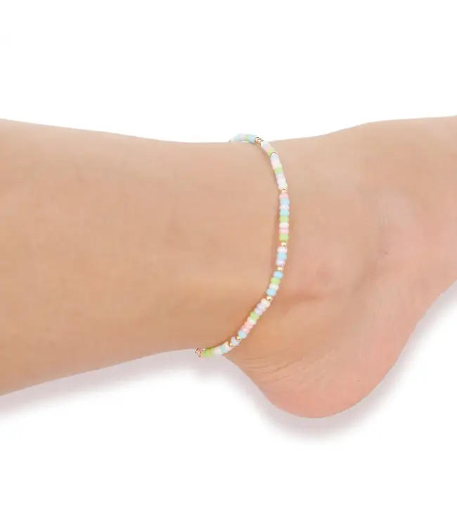Beaded Blondes Pastel Spring Anklet