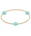 Enewton Signature Cross Small Gold Pattern 2mm Bead Bracelet