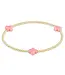 Enewton Signature Cross Small Gold Pattern 2mm Bead Bracelet