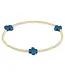 Enewton Signature Cross Small Gold Pattern 2mm Bead Bracelet
