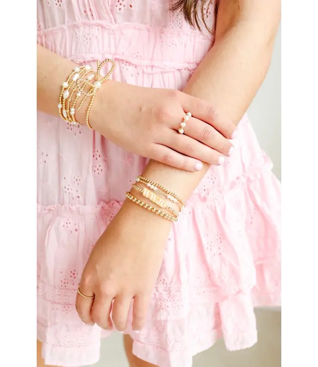 Beaded Blondes Coastal Pearl Ring