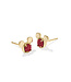 Disney | Kendra Scott Gold Mickey Mouse Stud Earrings In Bright Red Drusy