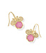 Disney | Kendra Scott Gold Minnie Mouse Drop Earring In Hot Pink Drusy