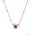 Disney | Kendra Scott Gold Mickey Mouse Short Pendant Necklace in Bright Red Drusy
