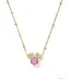 Disney | Kendra Scott Gold Minnie Mouse Short Pendant Necklace in Hot Pink Drusy