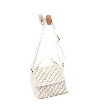Joy Susan Freya White Crossbody Braided Bag