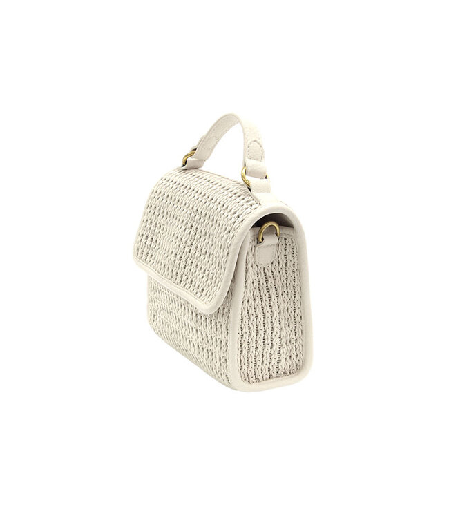 Joy Susan Freya White Crossbody Braided Bag