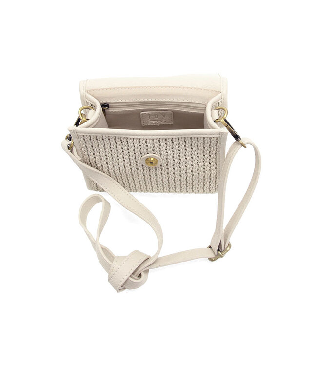 Joy Susan Freya White Crossbody Braided Bag