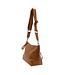 Joy Susan Leen Chestnut Seamed Crossbody Bag